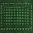 thumbnail image 1 of Ahgly Company Indoor Square Abstract Emerald Green Contemporary Area Rugs, 4' Square, 1 of 4