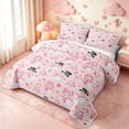 thumbnail image 3 of Manfei Festive Snowman Quilt Full,Traditional Christmas Tree Snowflake Full Bedspread Sets,3pcs,1 Coverlet and 2 Pillowcases, 3 of 7