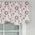 thumbnail image 2 of RLF Home Pin Wheel Provance 100% Cotton with Fully Lined 3" Rod Pocket Valnance for Windows 50" x 15" Pink, 2 of 2