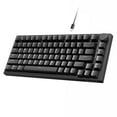 thumbnail image 6 of AJAZZ AK820 75% Wired Mechanical Gaming Keyboard, Gasket Mount, Hot Swappable Red Switches, RGB Backlit, PBT Keycaps, Volume Knob, PC/Mac Compatible - Black, 6 of 10