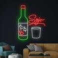 thumbnail image 3 of Handmadetneonsign Soju Neon Sign, Soju Glass Shot Neon Light, Soju Bottle Led Light, Korean Soju, 3 of 5