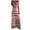 Pink, variant on IROINNID Women's Sundress Fashion Holiday Summer Sleeveless Stripe V Neck Casual Maxi Dress Prints Drop Waist Dress