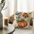 thumbnail image 2 of Sm:)e Sunflower Maple Leaves Pumpkin Fall Pillow Covers 18x18 Inch Set of 2, Cushion Covers for Sofa Seasonal Home Decor, 2 of 7