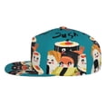thumbnail image 3 of Daiia I Love Sushi print Flat Bill Hats Flat Brim Trucker Cap Baseball Cap Adjustable Classic Low Profile Hat Unconstructed Plain Cap, 3 of 9