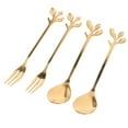 thumbnail image 2 of Juego de cucharas y tenedores para café y té, 12 unidades (6 cucharas y 6 tenedores), 4,7 pulgadas, 2 of 4