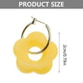 thumbnail image 5 of SIEYIO Gold Color Metal Vintage Acrylic Flower Hoop Earrings for Women Party Jewelry, 5 of 20