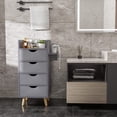 thumbnail image 3 of OmySalon 4-Layer Barber Storage Cabinet, Gray, 3 of 7