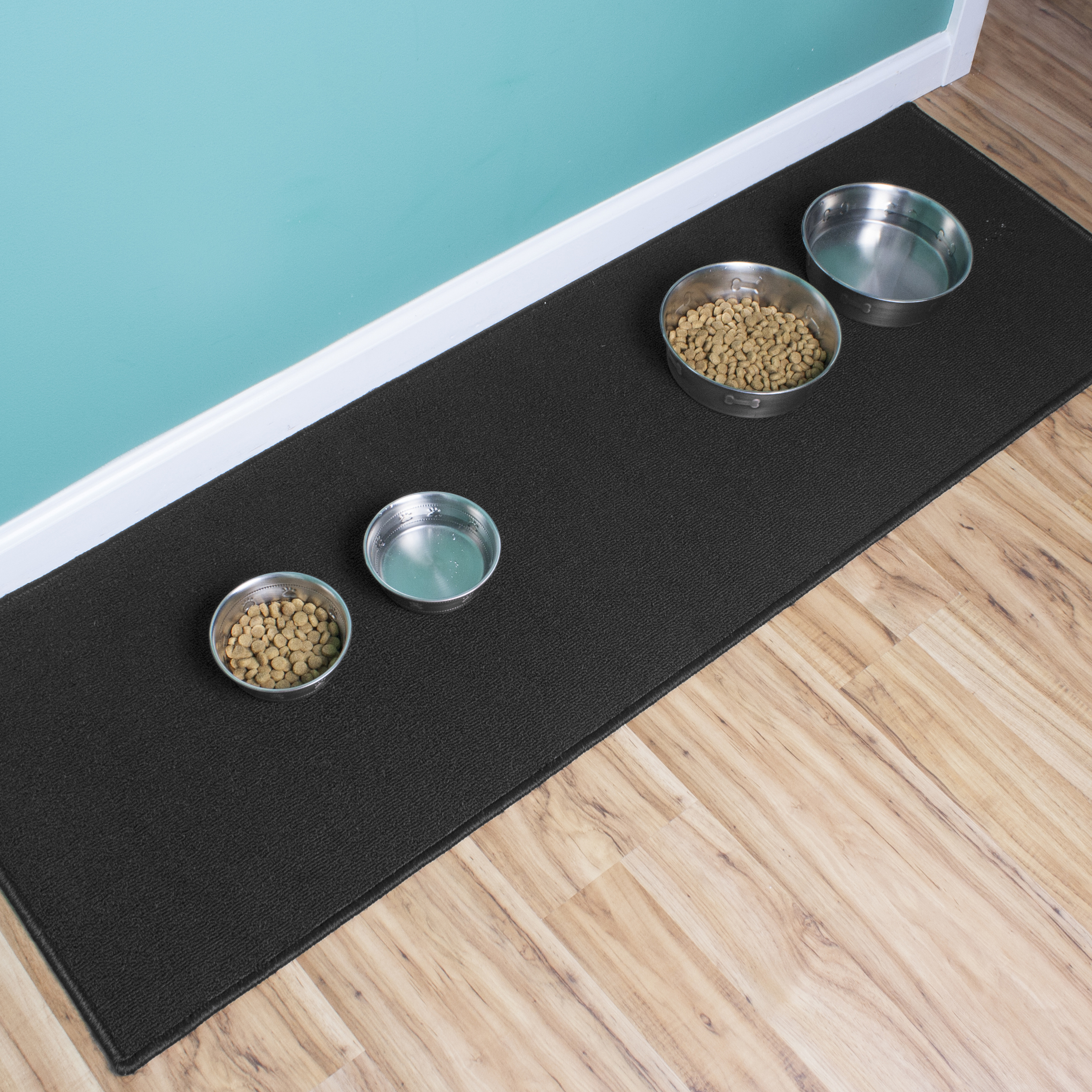 RITZ Solid Rug Runner, 20" x 60", Black