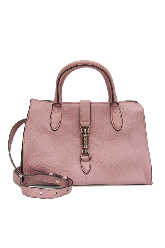 Pre-Owned Gucci New Jackie 365460 Women's Leather Handbag,Shoulder Bag Dusty Pink