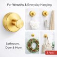 thumbnail image 2 of 2 Pack Suction Cup Hooks, No-Drill Wall Hooks for Glass, Tile & Mirror, Black Wreath Hanger for Front Door, Bathroom Shower Towel Hook, 2 of 7