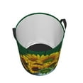 thumbnail image 3 of Goofa Sunflowers in Bucket Printed Circular Hamper,Laundry Basket with Handles,Storage Baskets Foldable,Large Capacity Laundry Hamper-Small, 3 of 8