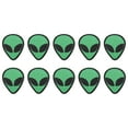 thumbnail image 2 of Wchiuoe Sewing Tools Sewing Accessories Embroidered Patch Alien Head Shape Decorative Fabric Sticker Green For Sewing, 2 of 8