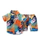 thumbnail image 1 of Odeerbi 1-6 Años Conjunto de Verano Para Niños Hawaiano Camisa de Manga Corta de Algodón Estampado Tropical Conjunto Corto Camisa Gráfica Conjunto de Dos Piezas, 1 of 4