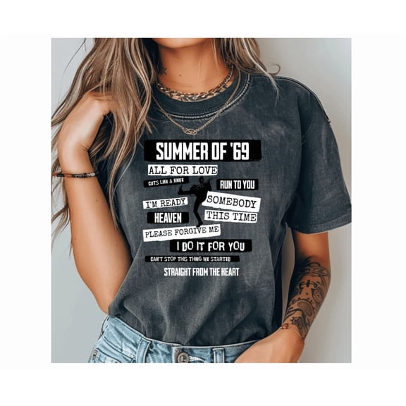 Summer Of 69 Bryan Adams Music Fan T-Shirt All Size S-5XL