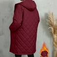 thumbnail image 2 of Maplenight Womens Oversized Quilted Jackets Long Sleeve Full Zip Puffer Jacket Long Hooded Coats Thermal Winter Outerwear with Pockets, 2 of 5