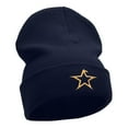thumbnail image 4 of The Eagle Star Embroidered 12 Inch Long Knitted Beanie - Navy OSFM, 4 of 5