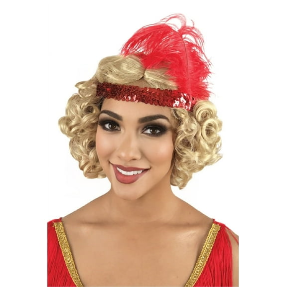 Banana Costumes Flirty Flapper Blonde Costume Wig, for Adult