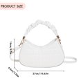 thumbnail image 3 of Bolso de hombro para mujer PU Crossbody Bag plisado Casual Simple Messenger Bag (Blanco), 3 of 7