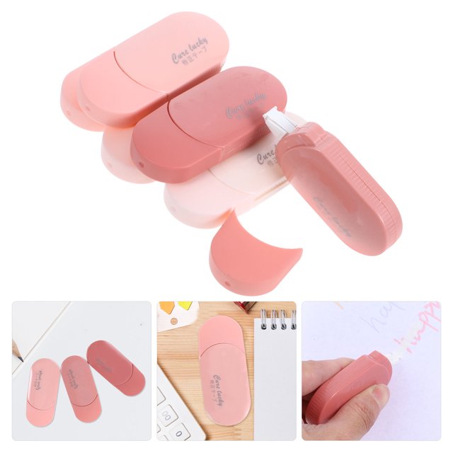 KAKOWELY 6Ud Correctora Rosa Para Escritura Compatible Con Plumas Y Lápices Uso En Escuela Y Oficina
