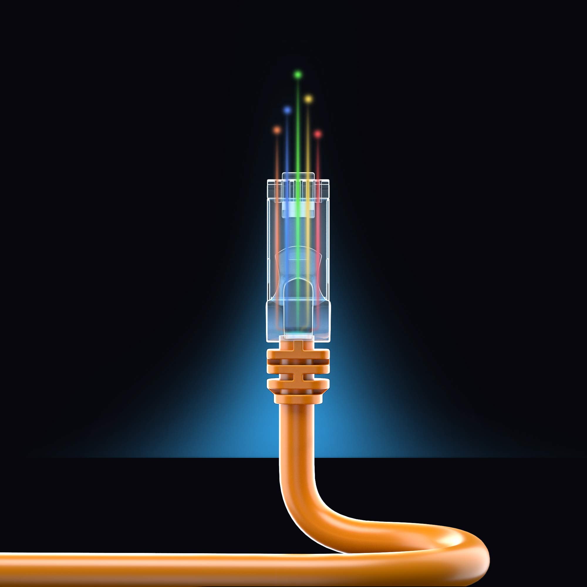 Maximm Cat 6 Ethernet Cable 250 Ft,Cat6 Cable, LAN Cable, Internet Cable, Patch Cable and Network Cable - UTP (Orange) 250 Feet ethernet Cord