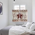 thumbnail image 3 of Red Texas Star Vintage Kitchen Curtains Window Panels, Farmhouse Berry Grey Wooden Insulated Window Treatment Curtain, Grommet Curtains for Bedroom/Living Room/Bathroom, 2 Piece 52"Wx72"L, 3 of 8
