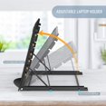 thumbnail image 4 of Soporte para computadora portátil para tableta, soporte para computadora portátil de escritorio con ventilación portátil plegable, soporte de enfriamiento (10 "-15.6") compatible con Dell XPS, HP, Len JFHHH pequeña, 4 of 5