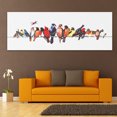 thumbnail image 3 of Colorful Birds Stretched Canvas Prints Wall Abstract Art Painting Home Decor, 3 of 7