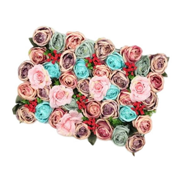 veasfak Kunstmatige locatie bloem muur bloem muur decor kunstmatige roos decor Pink Blue