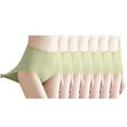 thumbnail image 3 of 7 PCS Womens High Waisted Briefs Underwear Soft Stretch Ribbed Panties Full Coverage Ladies No Show Briefs L, 3 of 7