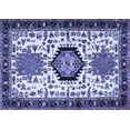 thumbnail image 1 of Ahgly Company Machine Washable Indoor Rectangle Persian Blue Traditional Area Rugs, 6' x 9', 1 of 4