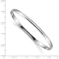thumbnail image 2 of 14K White Gold 4mm Solid Polished Half-Round Slip-On Bangle, 2 of 2