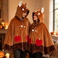thumbnail image 5 of Womens Halloween Graphic Hoodies Halloween Cosplay Bat Cape Soft Wearable Blanket Hoodie for Women, 5 of 6