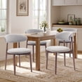 thumbnail image 3 of Upholstered Dining Chairs – Fabric Seat, Solid Wood Frame, For Kitchen or Dining Room Set of 2, Lightgrey, 3 of 13