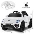 thumbnail image 2 of Patiojoy 12 Toddler Ride On Car Volkswagen Beetle Kids Electric Toy w/Remote Control White, 2 of 6