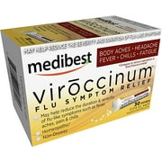 Medibest Viroccinum Flu Symptom Medicine for Kids & Adults, Relives - Body Aches,Fever-30 (0.04 oz.)