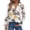 Light Gray, variant on Women's Fashion Athleisure Long-Sleeve Vintage Floral Butterfly Print Stand Collar Polo Shirt Top, Comfortable & Skin-Friendly & Breathable, Gifts for Women