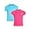 Pink/Electric Blue, variant on Girls' Rash Guard Shirt - 2 Pack UPF 50+ Short Sleeve Quick Dry Swim Shirt (Size: 4-16)