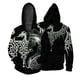 thumbnail image 5 of Sudadera con capucha y cremallera con estampado de lobo elegante Sudadera moderna y versátil para hombre Ropa informal y cómoda para hombre Sudadera para hombre, 5 of 5
