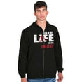 thumbnail image 4 of Living Life Its Fullest Basketball Zip Hoodie Sweatshirt Men Brisco Brands X, 4 of 6