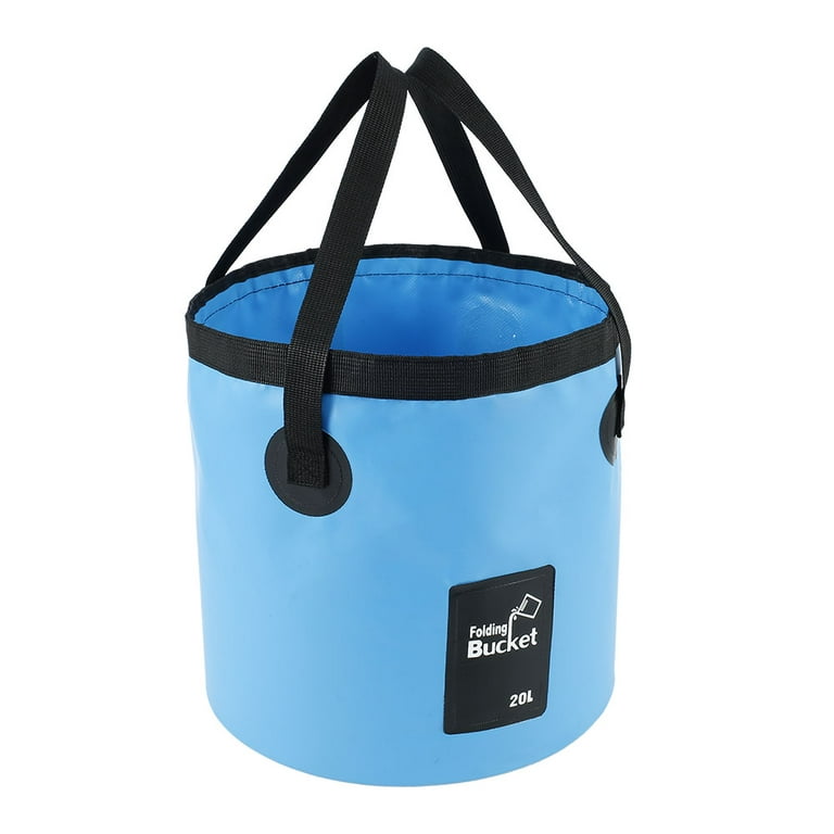 Collapsible Bucket With Handle, Lightweight Folding Water Container 5  Gallon (20l), Portable Collapsible Bucket For Fishing, Camping,outdoor  Survival