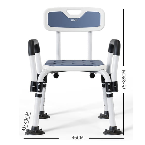 HiKli Patient care shower chairs, Heavy Duty Shower Stool for Bathtub, Slip Resistant Shower Seat