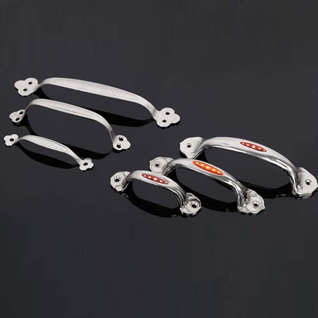 OULII 5Set Bathroom Installation Support Grab Bar Silver Stainless Steel Safety Support Dual Holes For Elderly Users