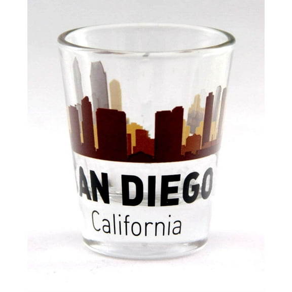 San Diego California Sunset Skyline Shot Glass