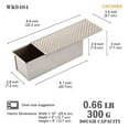 thumbnail image 4 of CHEFMADE Mini Pullman Loaf Pan with Lid, 0.66Lb Dough Capacity Non-Stick Rectangle Corrugated Toast Box for Oven Baking 2.8" x 8.1"x 2.8"(Champagne Gold), 4 of 7