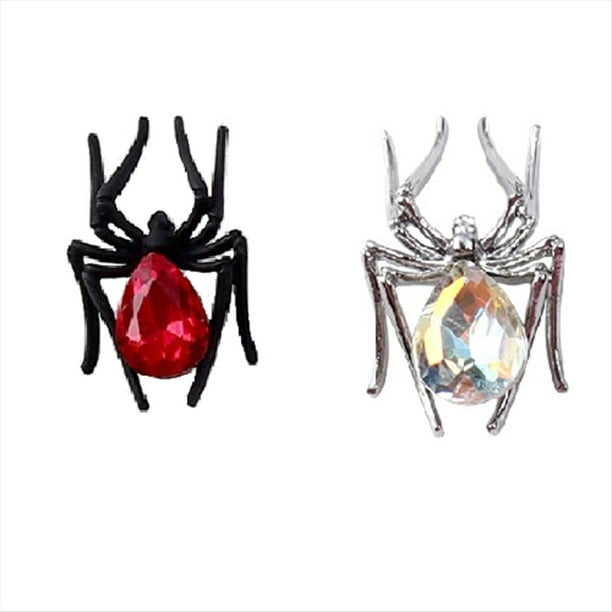 Producto Terminado Adornos de Araña Decoración de Manicura con Tachuelas de Aleación Retro Negro y Plata