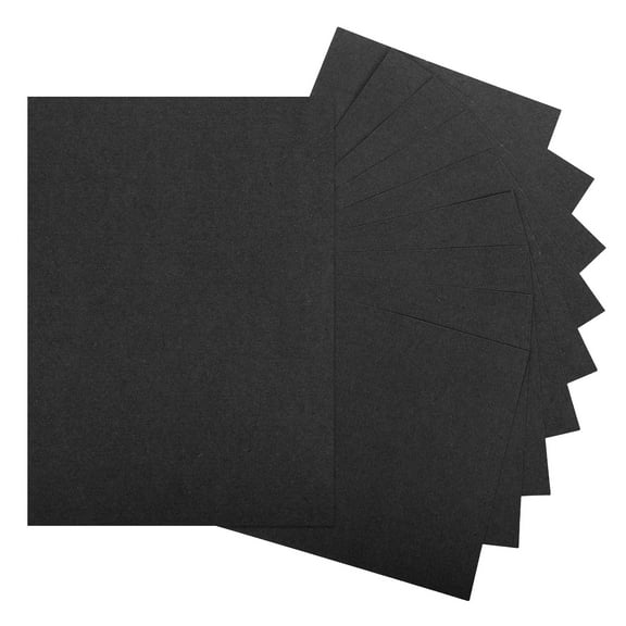 Uxcell 10 Sheets Black Cardstock Printer Paper 8.5" x 11" A4 Thick Paper Sheet 250gsm/170lb Bulk Card Stock for Printer DIY Scrapbook Menus Cards