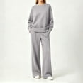 thumbnail image 3 of QQZ Wide Leg Pants 2 Piece Outfit For Women, Workout Sets For Women, Long Sleeve Top And Palazzo Pants Casual Tracksuit, 3 of 4