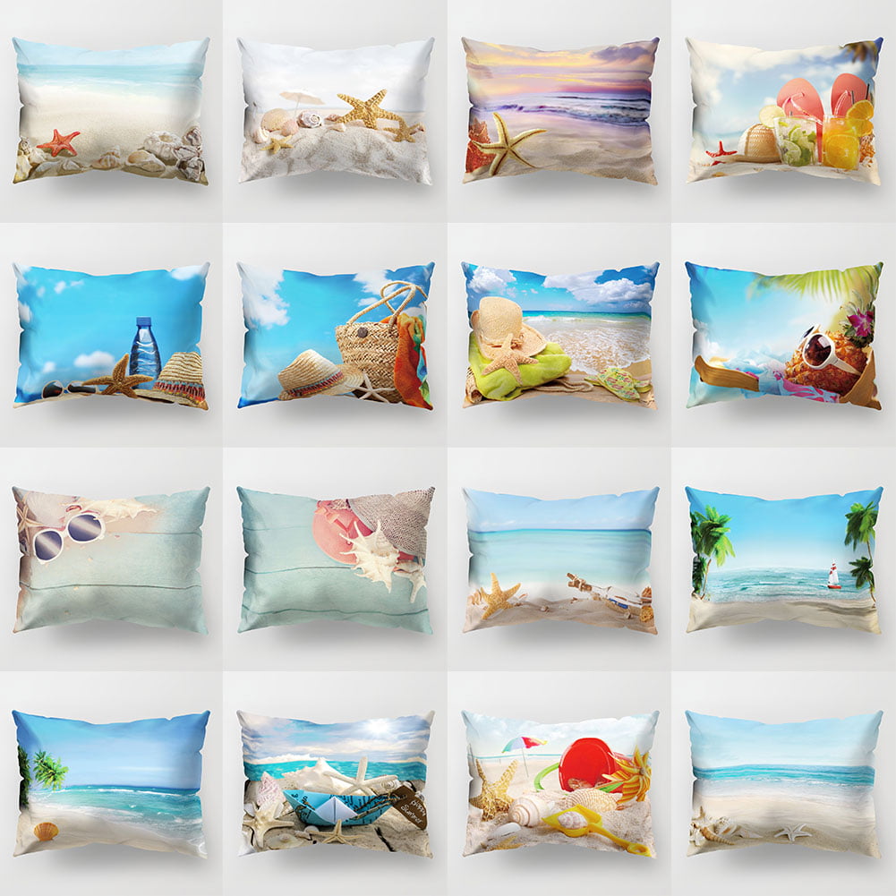 Cover Decor Beach Sofa Cushion Cover Case Beautiful Home Pillow Pillow Scenery 