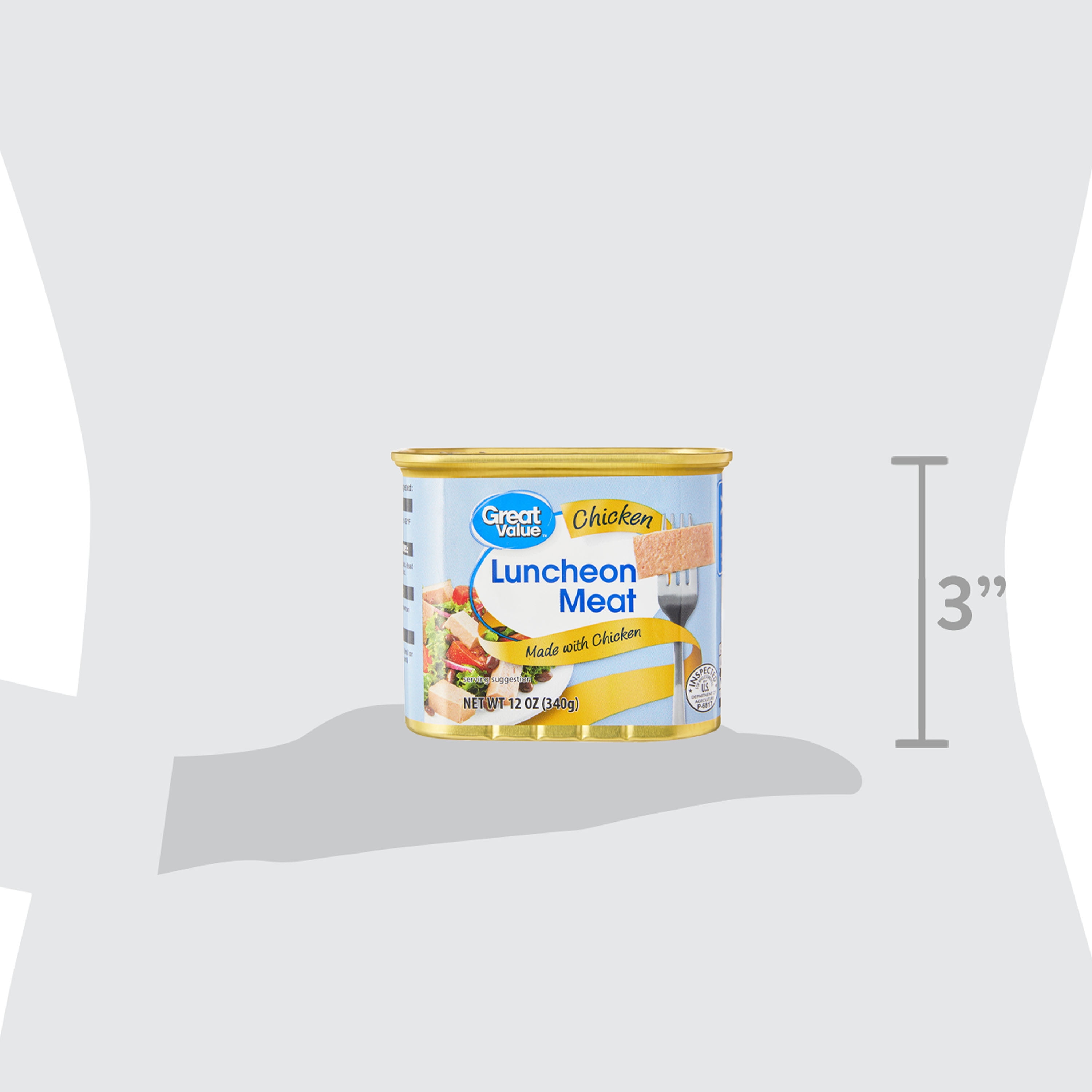 (3 pack) Great Value Chicken Lunchmeat, 12 oz Can