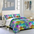 thumbnail image 3 of Hosima 3-Piece 3D Digital Printed Duvet Cover, Alien and Other Patterns, Children's and Adult Bedding Series,DLC26-Queen, 3 of 7